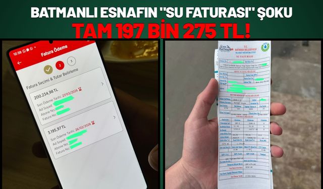 Batmanlı Esnafın "Su Faturası" Şoku: Tam 197 Bin 275 TL!