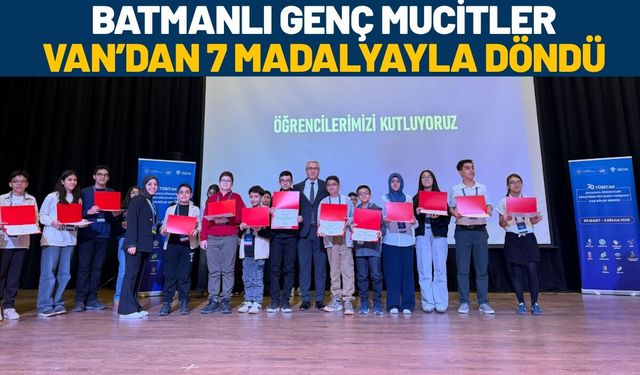Batmanlı Genç Mucitler Van’dan 7 Madalyayla Döndü