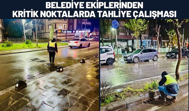 Belediye Ekiplerinden Kritik Noktalarda Tahliye Çalışması
