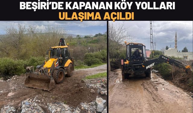 Beşiri’de Kapanan Köy Yolları Ulaşıma Açıldı