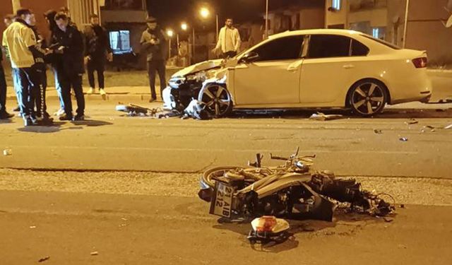 Feci kazada motosiklet sürücüsü ağır yaralandı