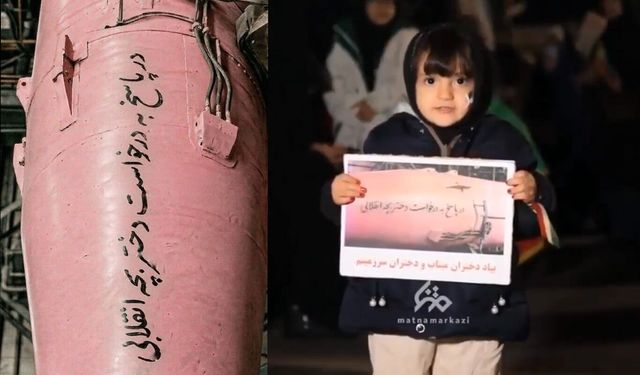 İranlı küçük kız 'pembe füze' için teşekkür etti