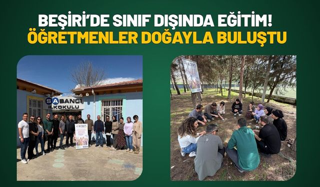 Beşiri’de Sınıf Dışında Eğitim! Öğretmenler Doğayla Buluştu