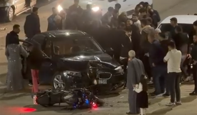 Otomobil ile motosiklet çarpıştı: Bir yaralı