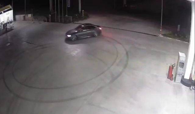 Petrol tesisinde drift yapan sürücüye 32 bin TL ceza