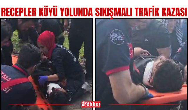 Recepler Köyü Yolunda Sıkışmalı Trafik Kazası
