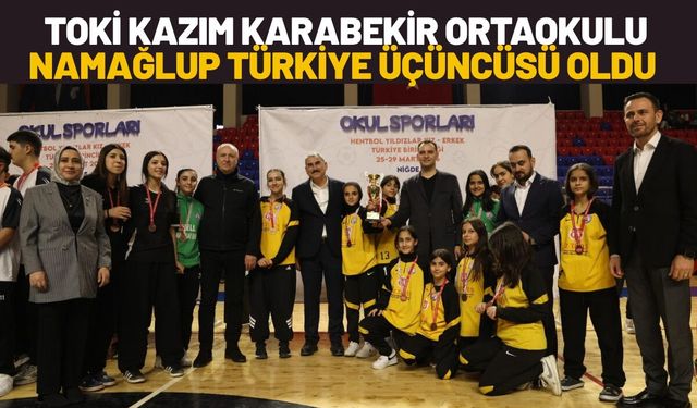 TOKİ Kazım Karabekir Ortaokulu Namağlup Türkiye Üçüncüsü Oldu