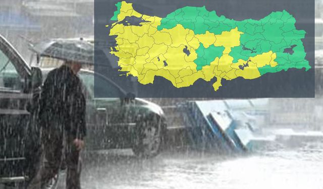 41 il için sarı kodlu uyarı
