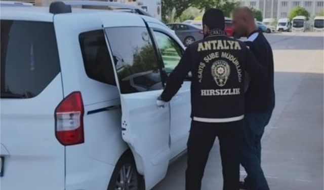 Antalya'da 410 bin lira değerinde ziynet eşyası çalan şahıs tutuklandı