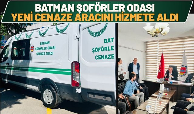 Batman Şoförler Odası Yeni Cenaze Aracını Hizmete Aldı