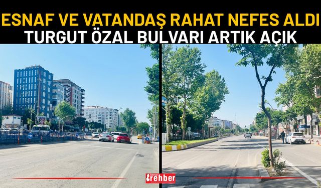 Esnaf ve Vatandaş Rahat Nefes Aldı Turgut Özal Bulvarı Artık Açık