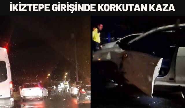 İkiztepe Girişinde Korkutan Kaza