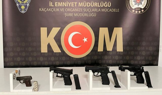 Kocaeli'de 4 tabanca ele geçirildi: 3 gözaltı