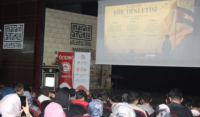 Mardin'de Gazze temalı şiir dinletisi ve konuşmalar gerçekleştirildi