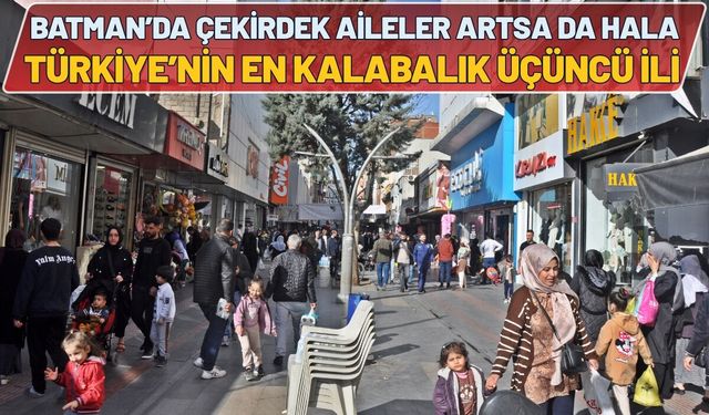 Batman’da Çekirdek Aileler Artsa da Hala Türkiye’nin En Kalabalık Üçüncü İli