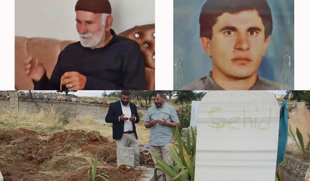 Seyyîd Mustafa Bozkurt li kêleka kurê xwe yê şehîd hat veşartin