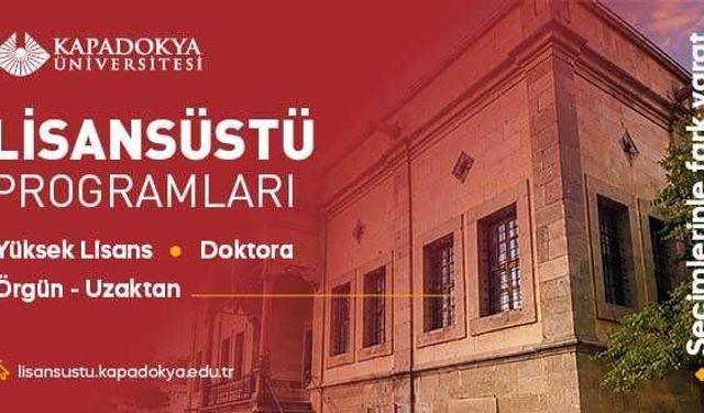 Kapadokya Üniversitesi Lisansüstü Programları İçin Başvurular Devam Ediyor