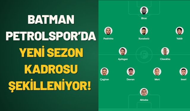 Batman Petrolspor’da Yeni Sezon Kadrosu Şekilleniyor!