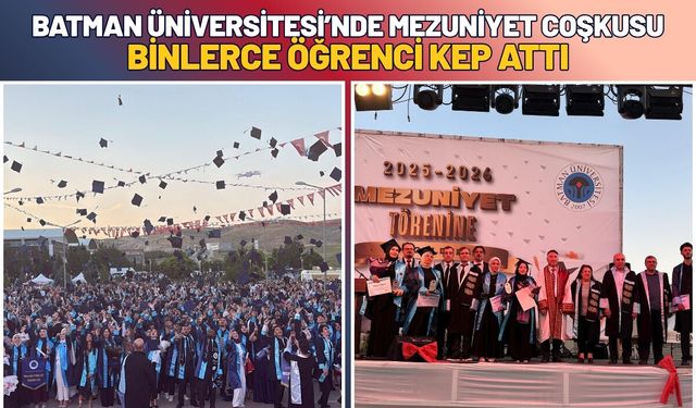 Batman Üniversitesi’nde Mezuniyet Coşkusu: Binlerce Öğrenci Kep Attı