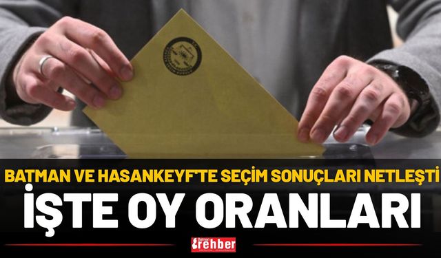 Batman ve Hasankeyf'te Seçim Sonuçları Netleşti: İşte Oy Oranları