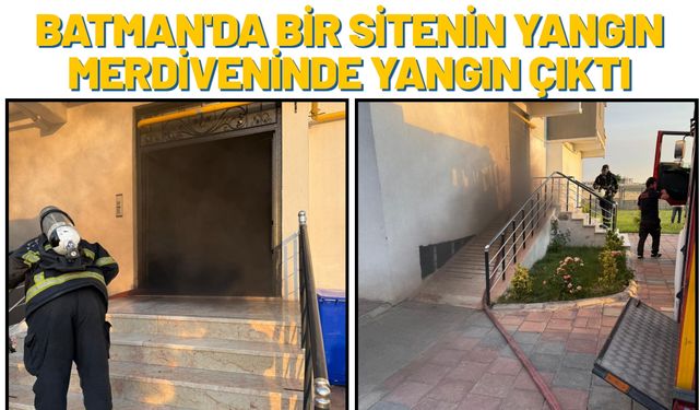 Batman'da Bir Sitenin Yangın Merdiveninde Yangın Çıktı