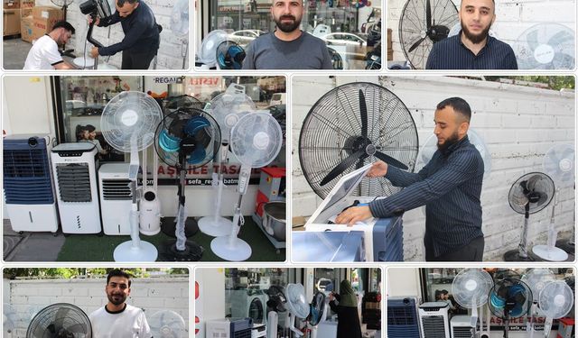 Batman'da sıcaklar artınca vantilatör ve sulu klimaya talep yükseldi