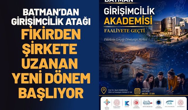 Batman’dan Girişimcilik Atağı: Fikirden Şirkete Uzanan Yeni Dönem Başlıyor
