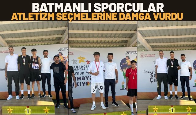 Batmanlı Sporcular Atletizm Seçmelerine Damga Vurdu