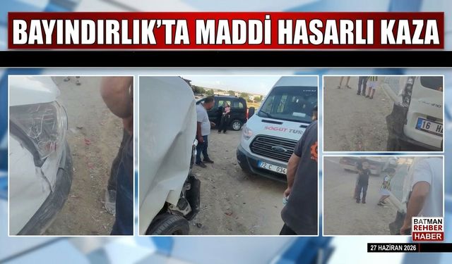Bayındırlık’ta Maddi Hasarlı Kaza