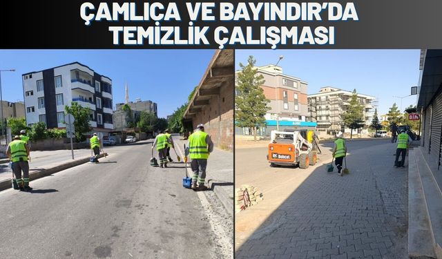 Çamlıca ve Bayındır’da Temizlik Çalışması