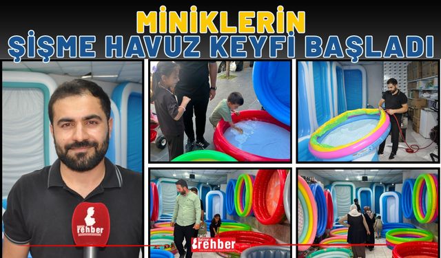 Miniklerin Şişme Havuz Keyfi Başladı