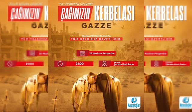 Mustazaflar Cemiyeti'nden 'Çağımızın Kerbelası: Gazze' programına davet