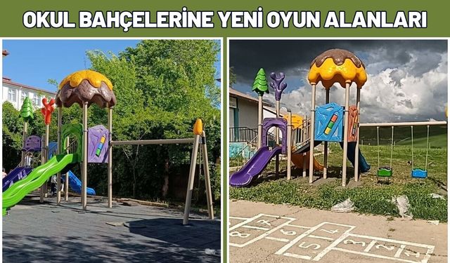 Okul Bahçelerine Yeni Oyun Alanları