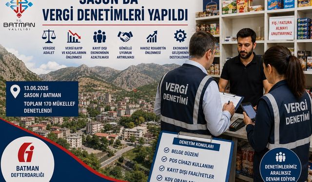 Sason'da Vergi Denetimleri Yapıldı