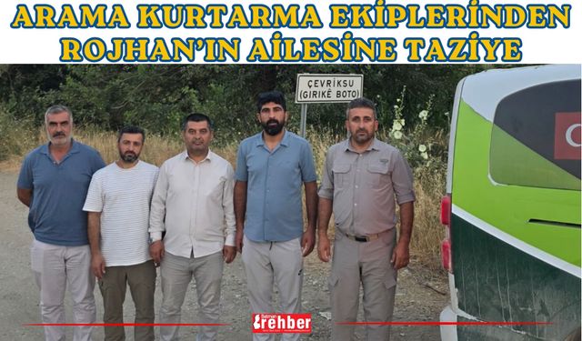 Arama Kurtarma Ekiplerinden Rojhan’ın Ailesine Taziye