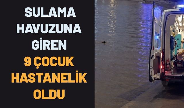 Batman'da Sulama Havuzuna Giren 9 Çocuk Hastanelik Oldu