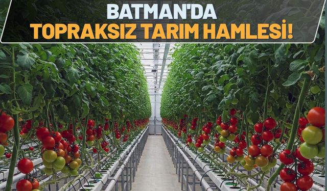 Batman'da Topraksız Tarım Hamlesi! 69 Kişiye İstihdam Fırsatı