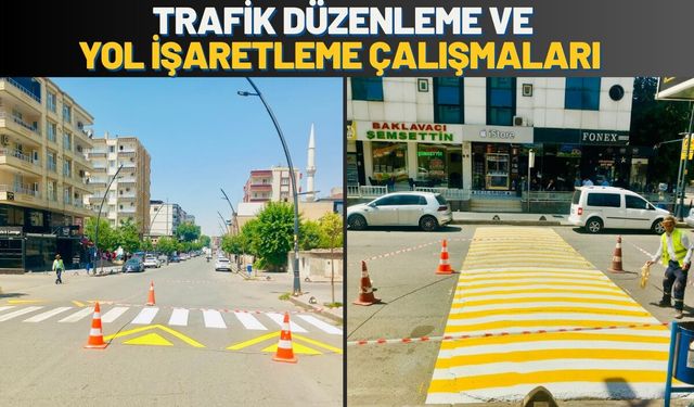 Batman'da Trafik Düzenleme ve Yol İşaretleme Çalışmaları