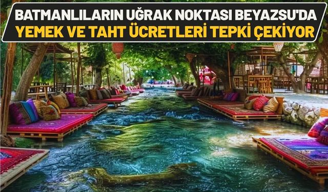 Batmanlıların Uğrak Noktası Beyazsu'da Yemek ve Taht Ücretleri Tepki Çekiyor