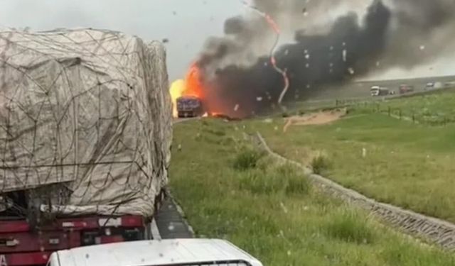 Çin'de amonyum nitrat yüklü kamyonda patlama: 2 ölü, 4 yaralı