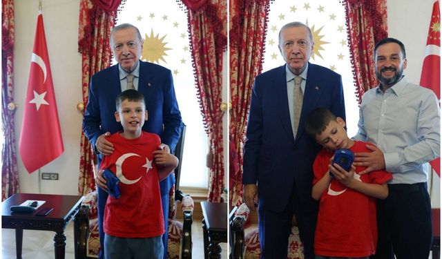 Cumhurbaşkanı Erdoğan, camilerde kek dağıtan otizmli Joshua Harris'i kabul etti