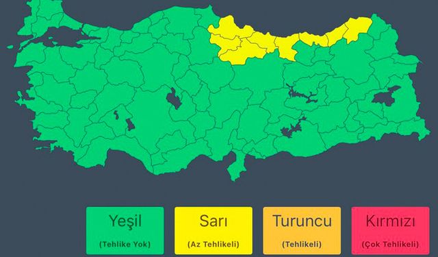 İçişleri Bakanlığı'ndan 8 il için kuvvetli yağış uyarısı