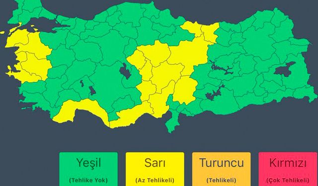 İçişleri Bakanlığı'ndan kuvvetli yağış ve fırtına uyarısı