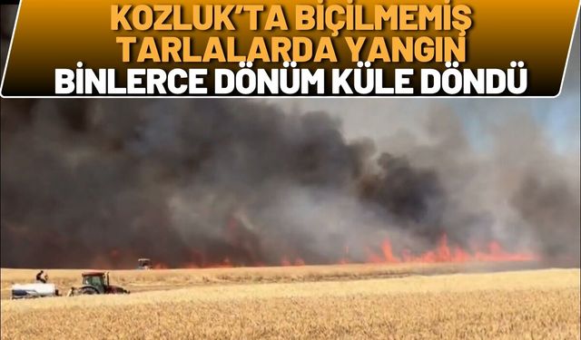 Kozluk’ta Biçilmemiş Tarlalarda Yangın: Binlerce Dönüm Küle Döndü