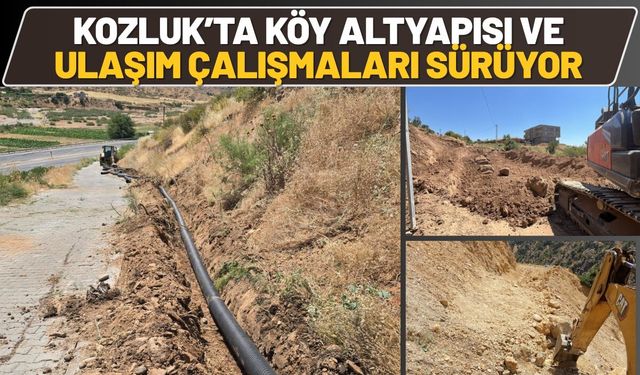 Kozluk’ta Köy Altyapısı ve Ulaşım Çalışmaları Sürüyor