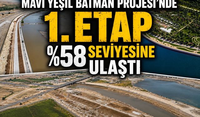 Mavi Yeşil Batman Projesi'nde 1. Etap %58 Seviyesine Ulaştı
