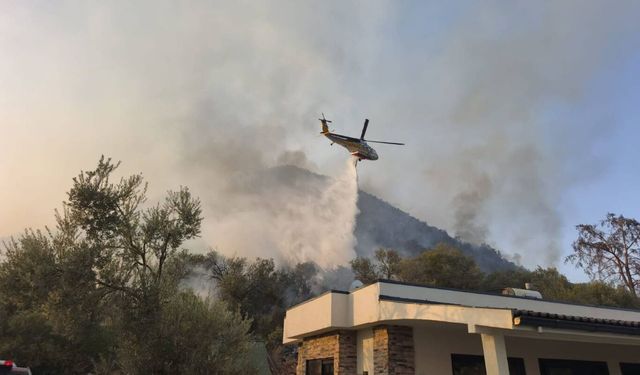 Muğla'daki orman yangınının enerjisi düşürüldü