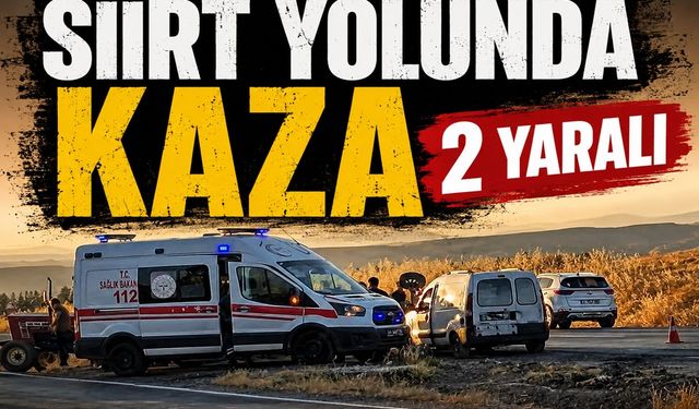 Siirt Yolunda Kaza: 2 Yaralı