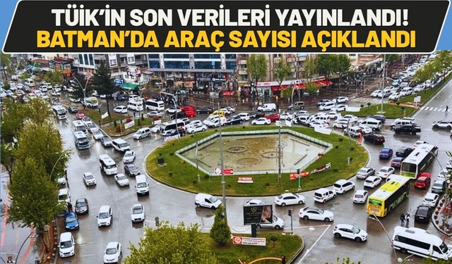 TÜİK’in Son Verileri Yayınlandı! Batman’da Araç Sayısı Açıklandı
