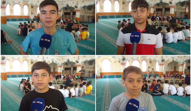 Yaz kurslarına katılan çocuklar: Camide huzur buluyoruz